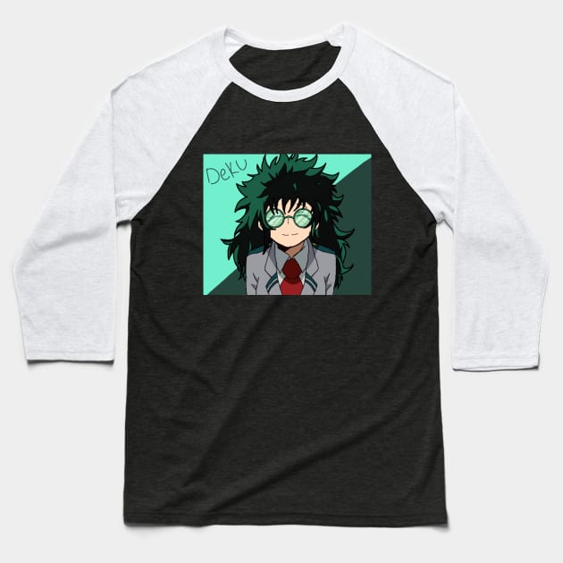 Deku genderbend Baseball T-Shirt by ChaoticDuckyBoiDraws